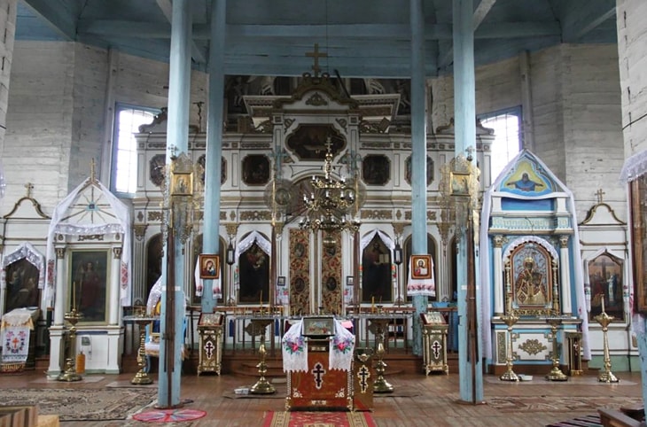 Церковь Святого Николая в Кожан-Городке (интерьер)