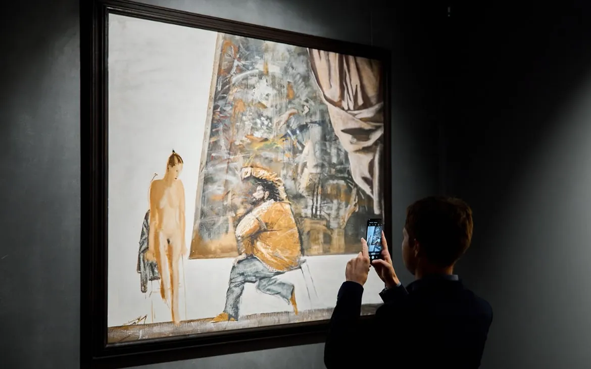 Картина «Художник и модель» Романа Заслонова