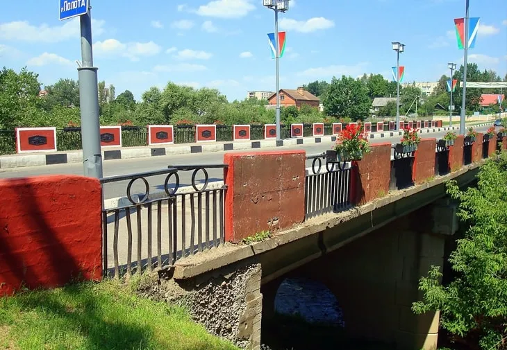 Красный мост в Полоцке