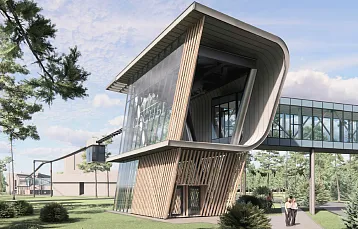 В санатории «Сосны» началось строительство рельсового беспилотника