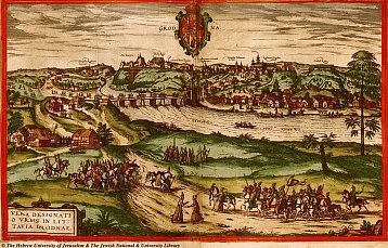 На территории Старого замка в Гродно обнаружена башня с гравюры XVI века