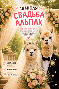Свадьба альпак в Парке Животных