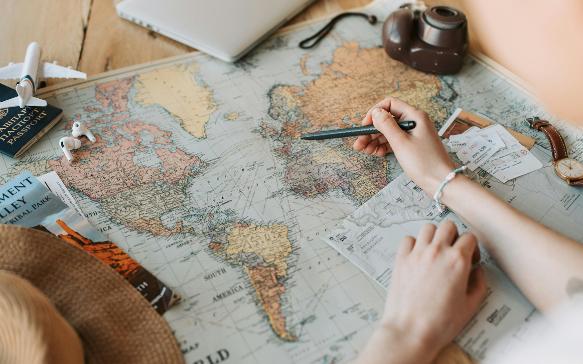 Карта мира для путешествий